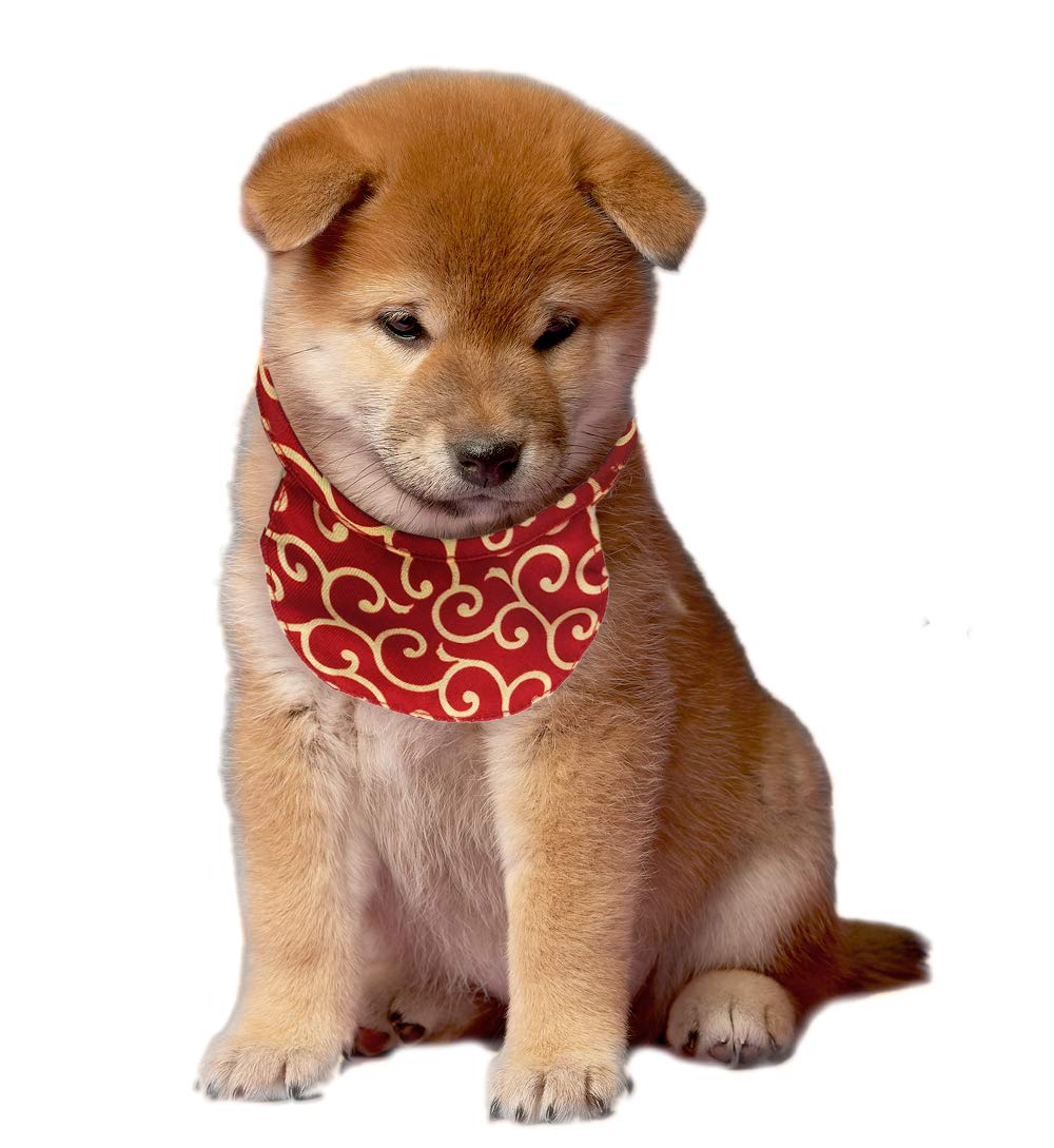 Cute Shiba Inu Pattern Dog Bandana - Soft Cotton Pet Scarf for Small Dogs & Puppies - Perfect for Daily Walks, Pet Photos & Special Occasions