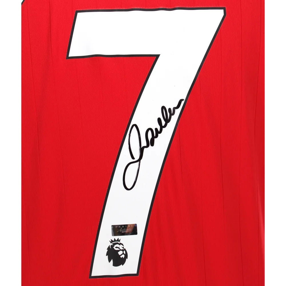 David Beckham Autographed Manchester United Red Adidas Jersey with Panini COA - Authentic Signed Soccer Memorabilia for Collectors & ManU Fans - Perfect for Display, Gifts & Sports Memorabilia Collections