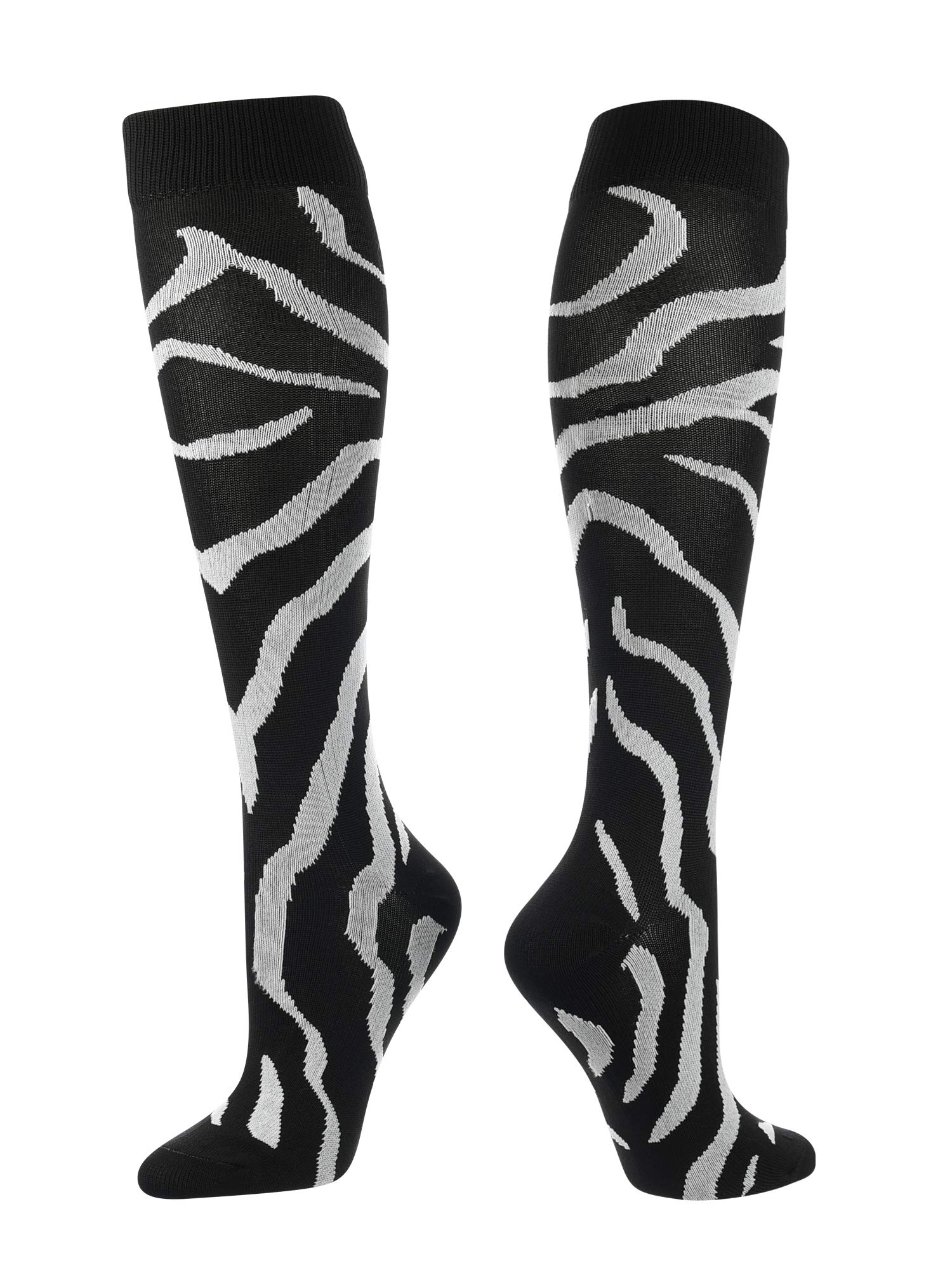 TCK Sports Krazisox Zebra Stripe Athletic Socks - Breathable Performance Socks for Running, Basketball & Workout - Unisex Sports Socks for Men & Women