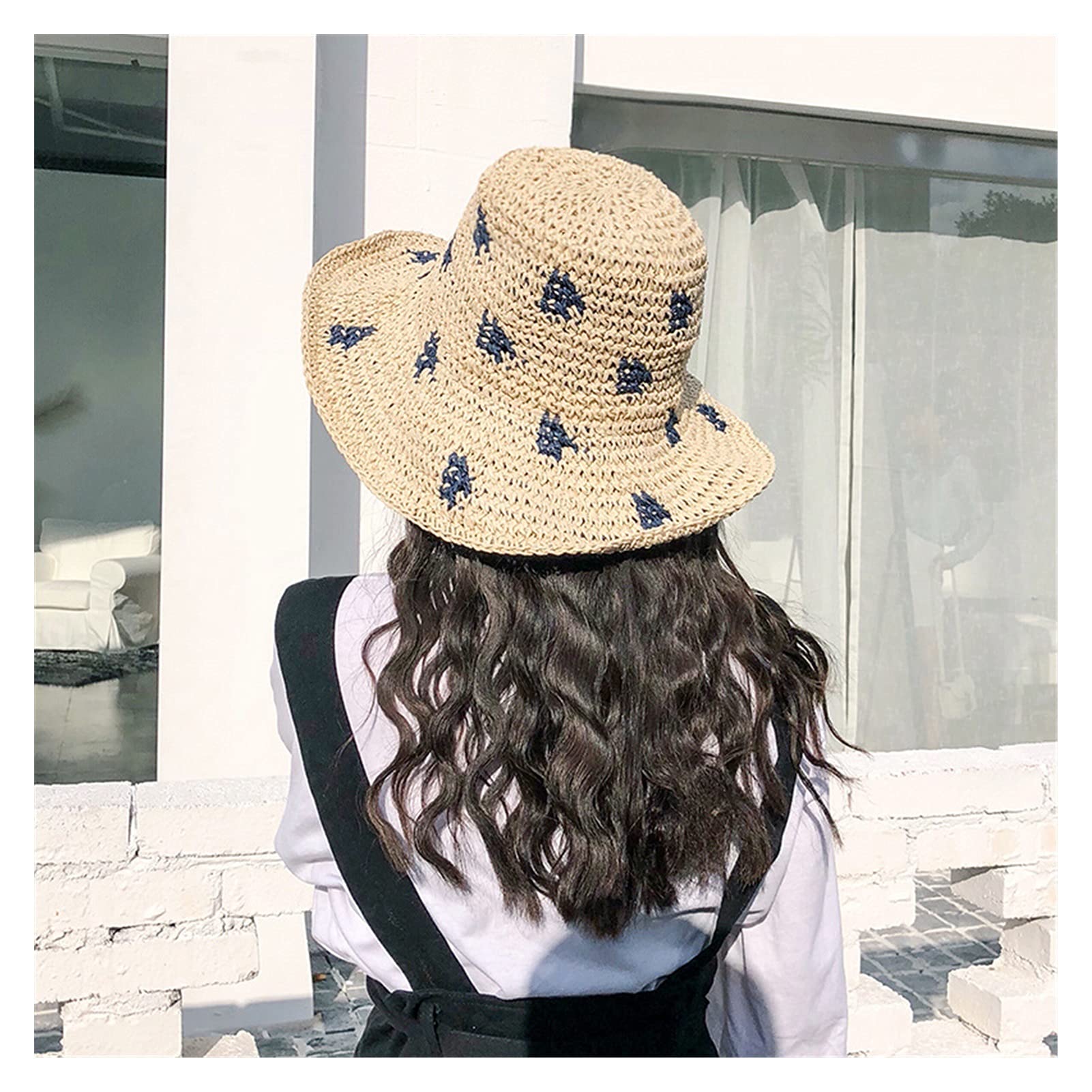Stylish Women's Straw Sun Hat - Summer Floppy Bucket Hat, Panama Boater & Beach Visor (Beige, 56-58cm) | Perfect for Outdoor, Beach Vacations & Fashion Accessories
