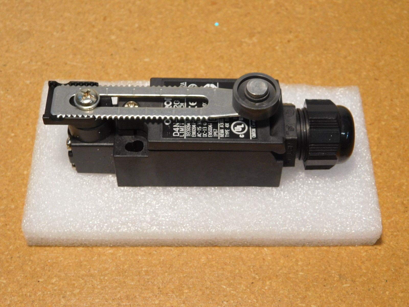 Omron D4N212G Safety Limit Switch 120-240V AC 10A 4.5N Operating Force - Industrial Machinery Safety Device for Conveyors, Elevators & Automated Systems