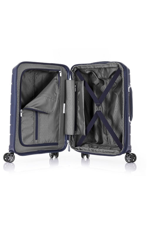 Samsonite OC2lite 55cm 4-Wheel Hard Shell Carry-On Luggage - Navy Blue | Lightweight Spinner Suitcase for Business Travel & Weekend Getaways