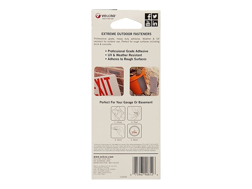 Velcro Extreme Outdoor Heavy Duty Hook and Loop Fasteners - 1