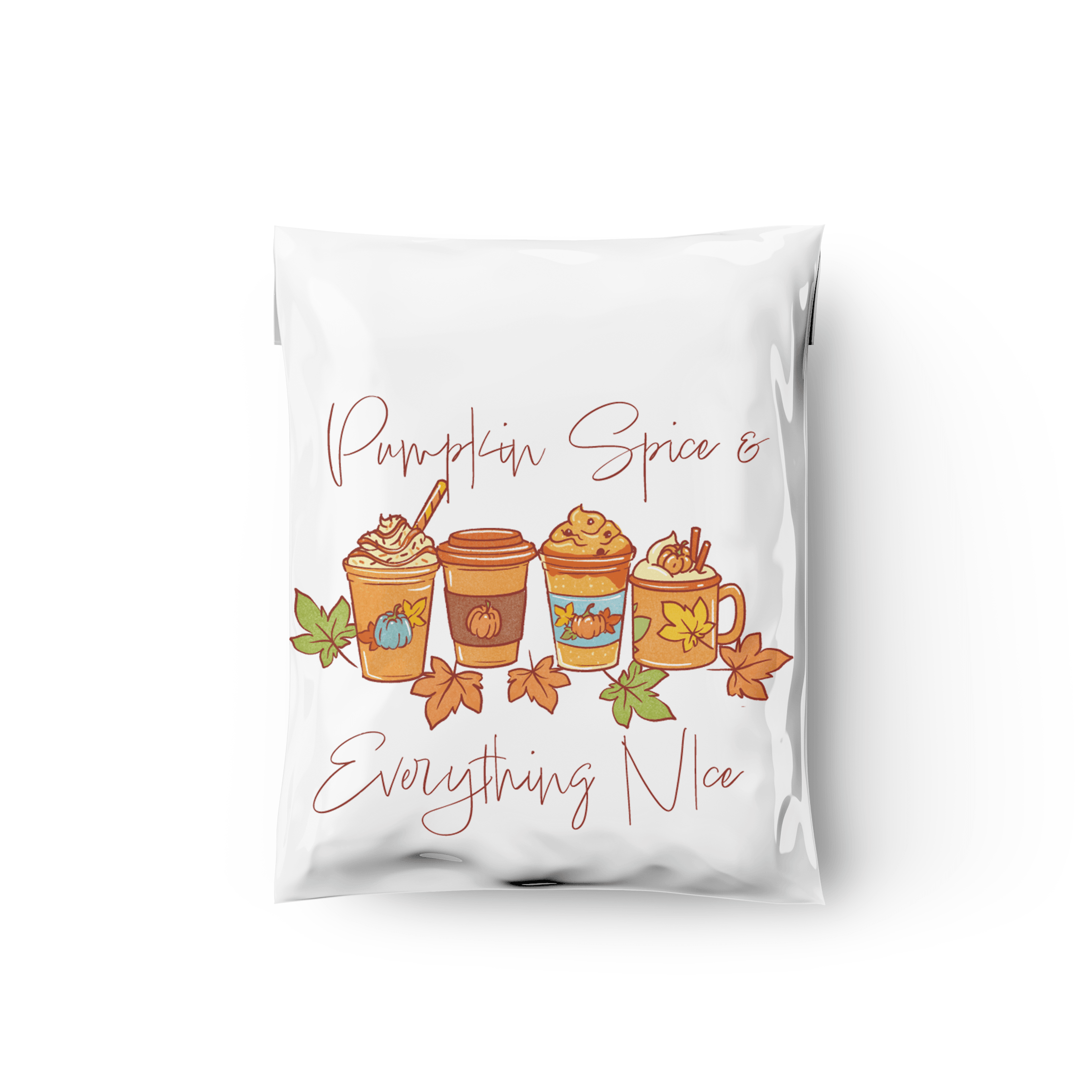 10x13 Premium Printed Poly Mailers - Thanks a Latte Designer Shipping Envelopes | Eco-Friendly Mailing Bags for Ecommerce, Subscription Boxes & Small Business Shipping