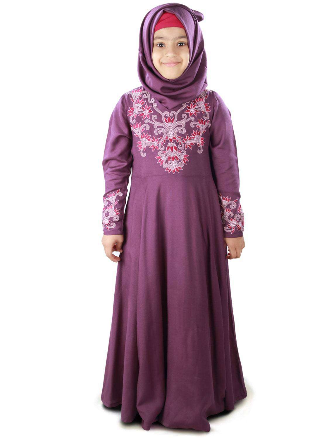 Bahijah Kids Abaya - Islamic Prayer Dress for Girls - Perfect for Eid, Mosque, and Special Occasions
