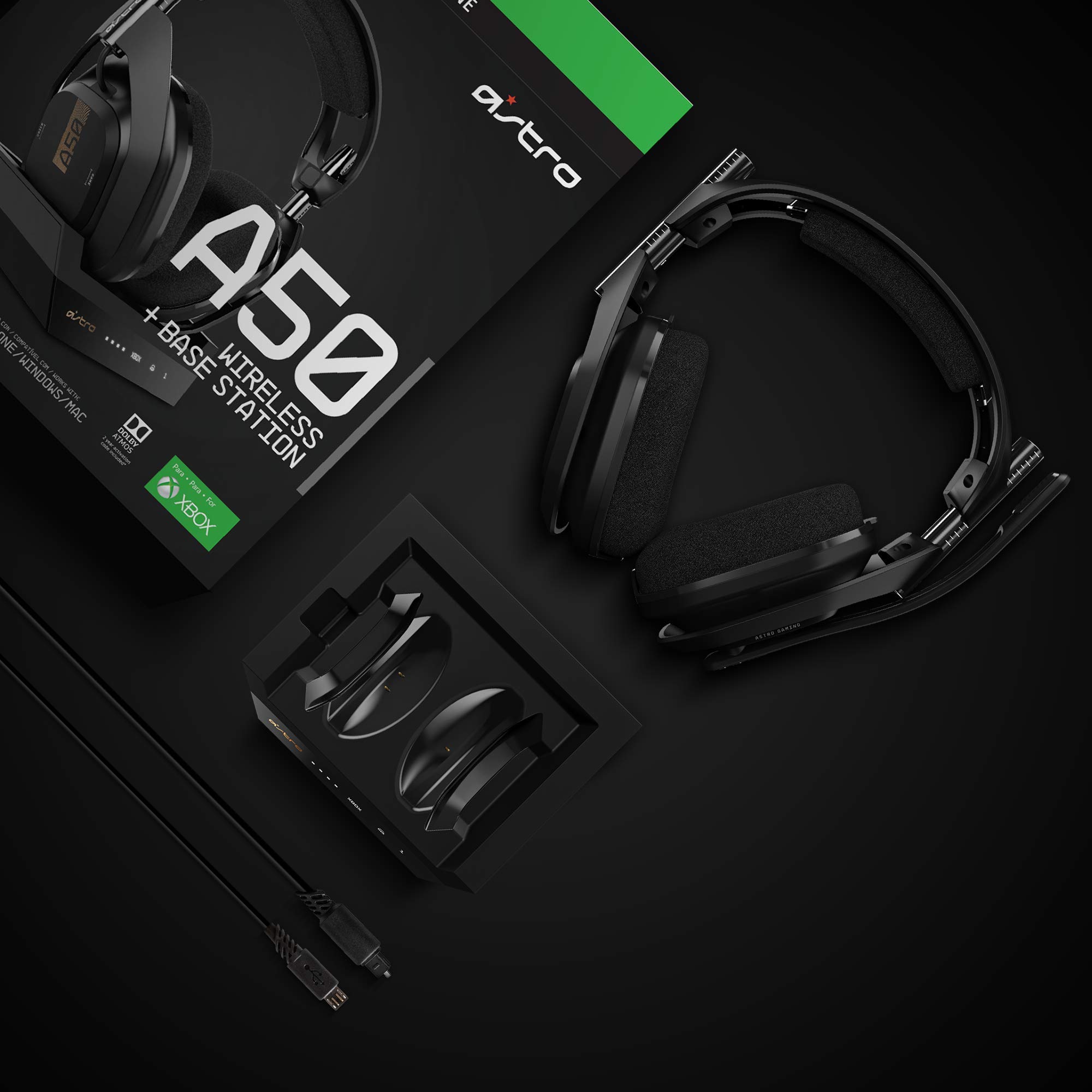 ASTRO Gaming A50 Wireless Gaming Headset with Base Station for Xbox One & PC - Black/Gold (Renewed) - Perfect for Competitive Gaming & Streaming