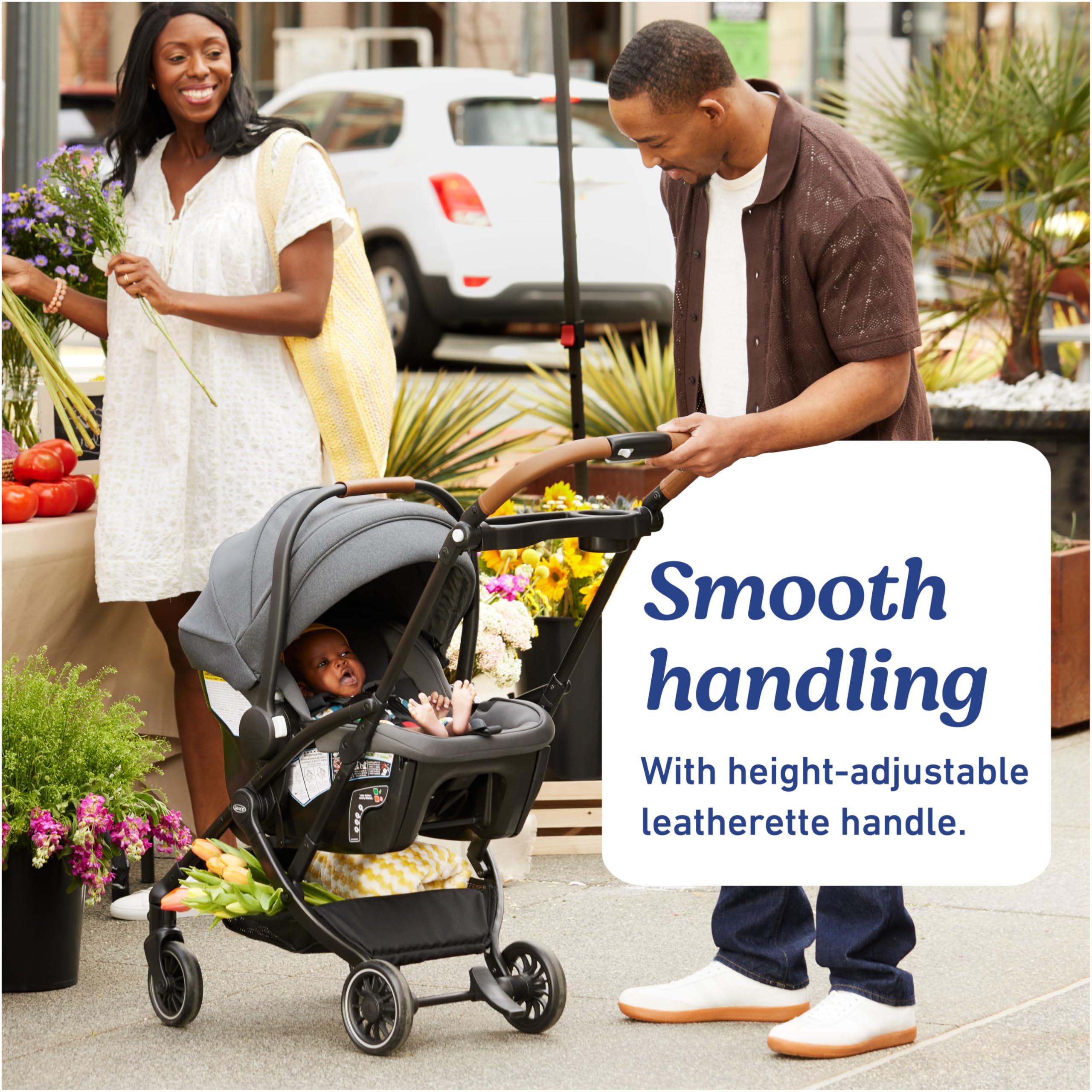 Graco On The Go MAX Lightweight Travel Stroller Frame - Compatible with All Graco Infant Car Seats, Compact Backpack Design for Easy Storage | Perfect for Air Travel, Shopping & Everyday Use with Baby