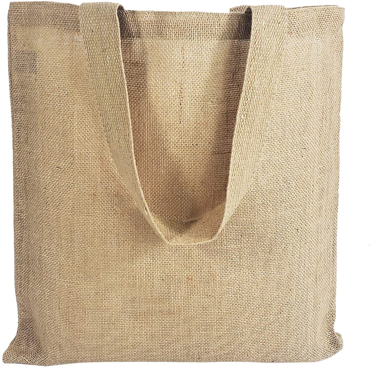 Eco-Friendly Jute Burlap Tote Bags Bulk Pack - 15