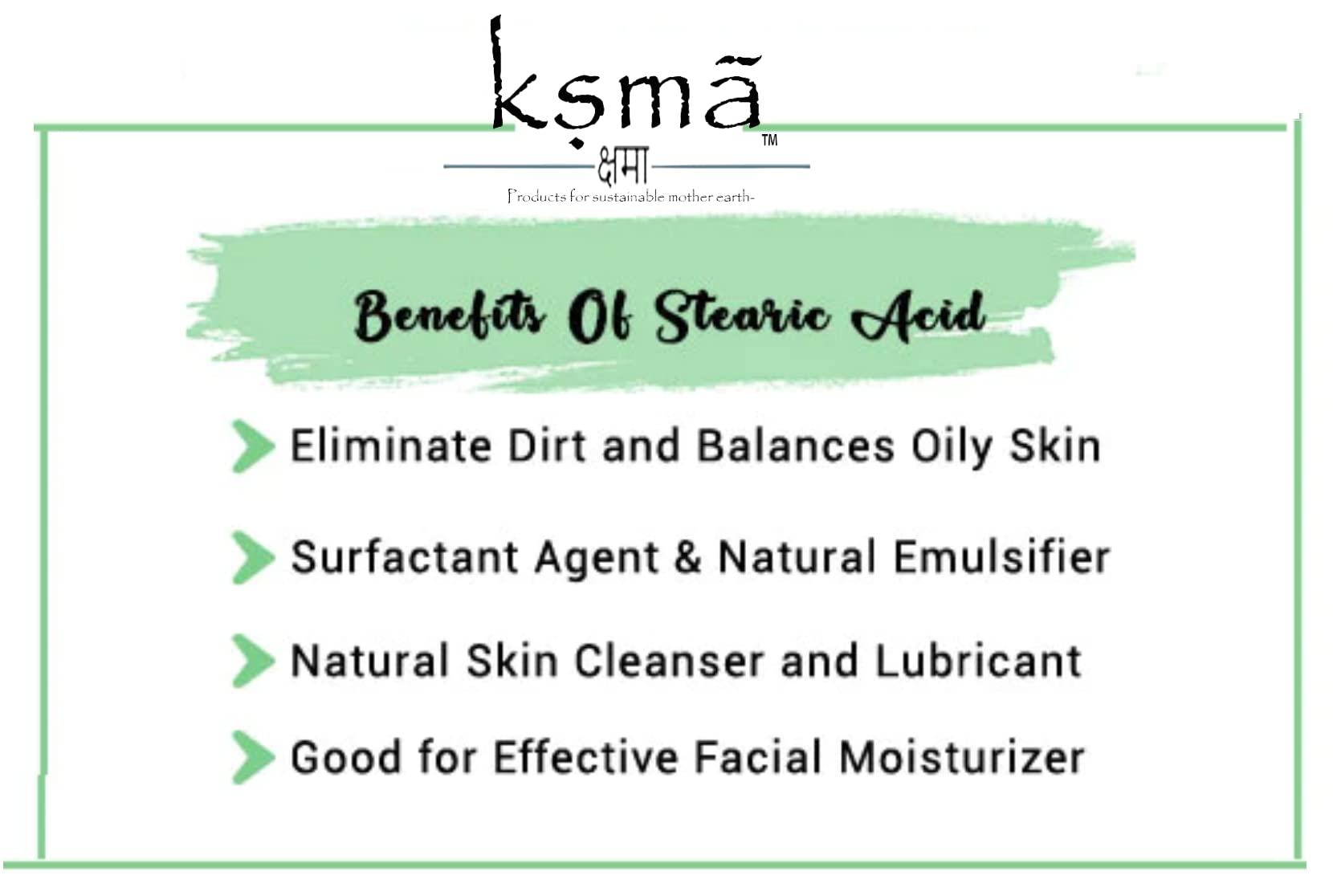 Ksma Stearic Acid Flakes 400g - Premium Emulsifier, Stabilizer & Thickener for Cosmetics, Candle Making, Soap Making | Ideal for DIY Skincare, Haircare & Home Craft Projects (Jar Packaging)