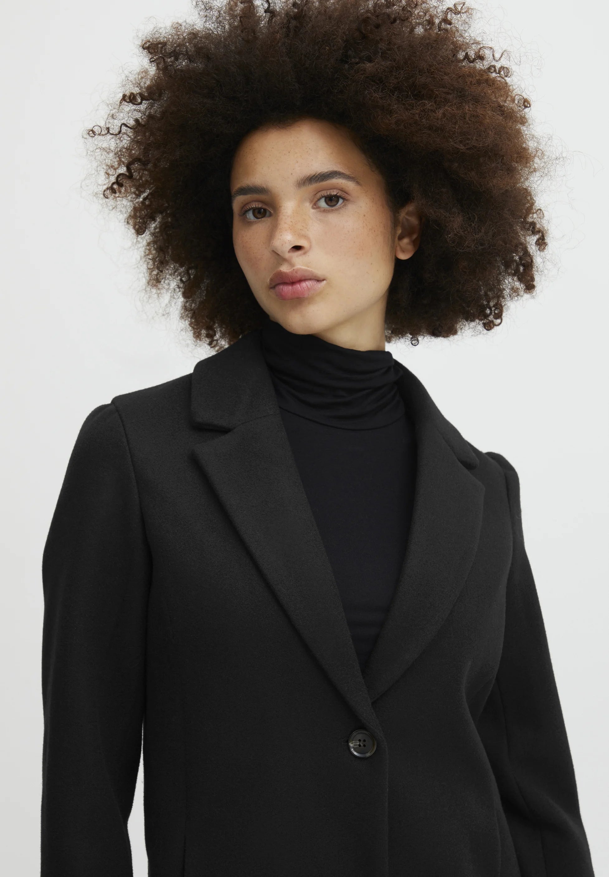 Juliette Coat for Women - Classic Black Wool Blend Trench Coat with Belt, Elegant Fall & Winter Outerwear for Office, Date Night & Special Occasions