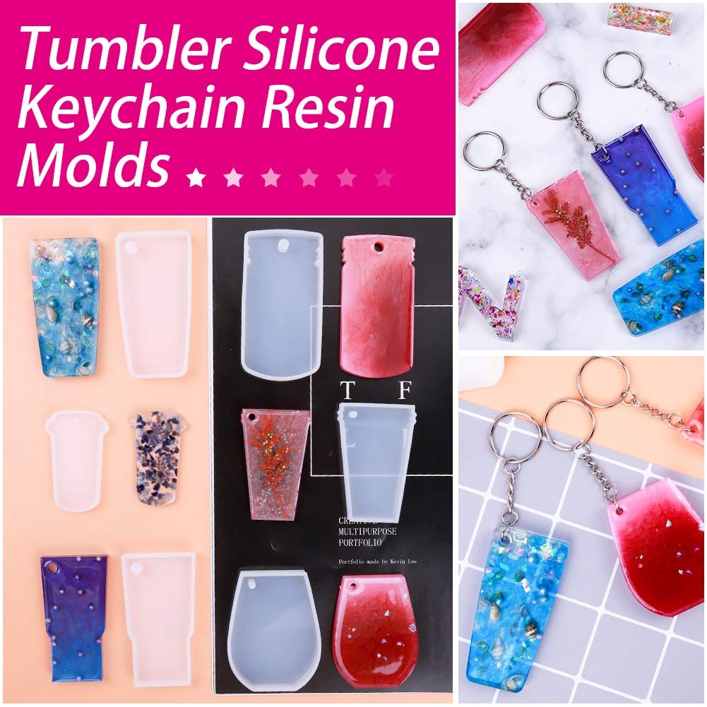 Anezus Alphabet Silicone Resin Molds - Letter & Number Epoxy Molds for DIY Keychain Jewelry Making, Includes Keychain Rings & Pin Vise Set - Perfect for Resin Casting, DIY Gifts, and Handmade Crafts (Ideal for Birthday, Christmas, and Personalized Gifts)