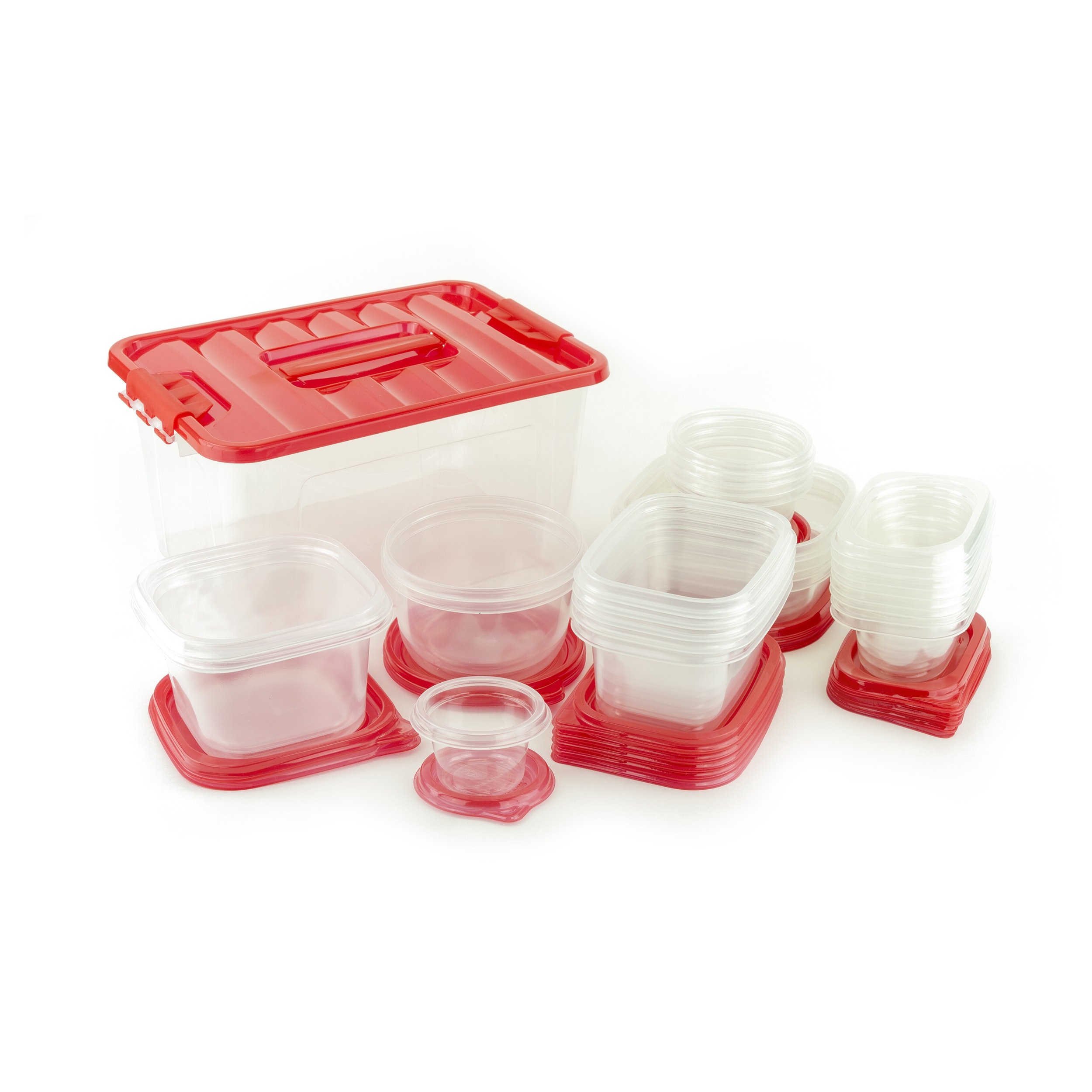 54-Piece Plastic Food Storage Container Set with Airtight Lids - BPA-Free, Stackable, Microwave & Dishwasher Safe (Green) - Perfect for Meal Prep, Leftovers & Pantry Organization
