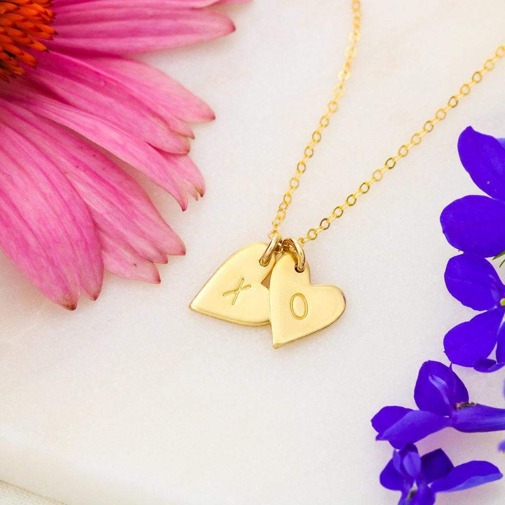 Personalized Initial Heart Necklace - Custom Name Jewelry for Women, Inspirational Get Well Soon Gift, Breakup Divorce Encouragement Present - Perfect for Anxiety Relief, Cheer Up & Special Occasions
