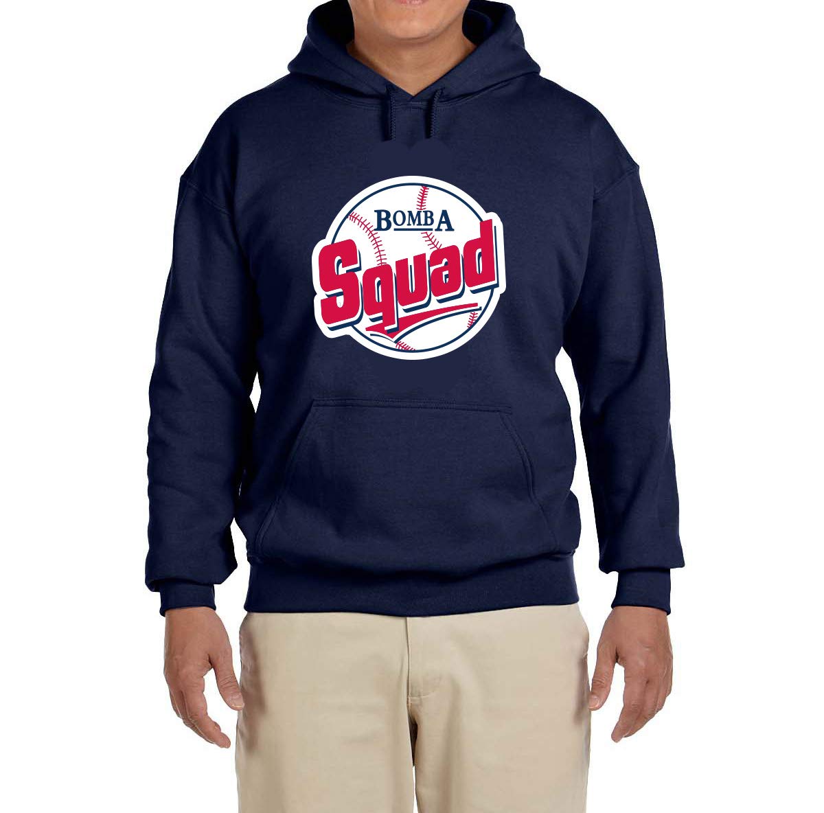 Minnesota Bomba Squad Logo Hooded Sweatshirt - Navy Blue Pullover Hoodie for Men & Women | Perfect for Baseball Games, Fan Gear & Casual Wear