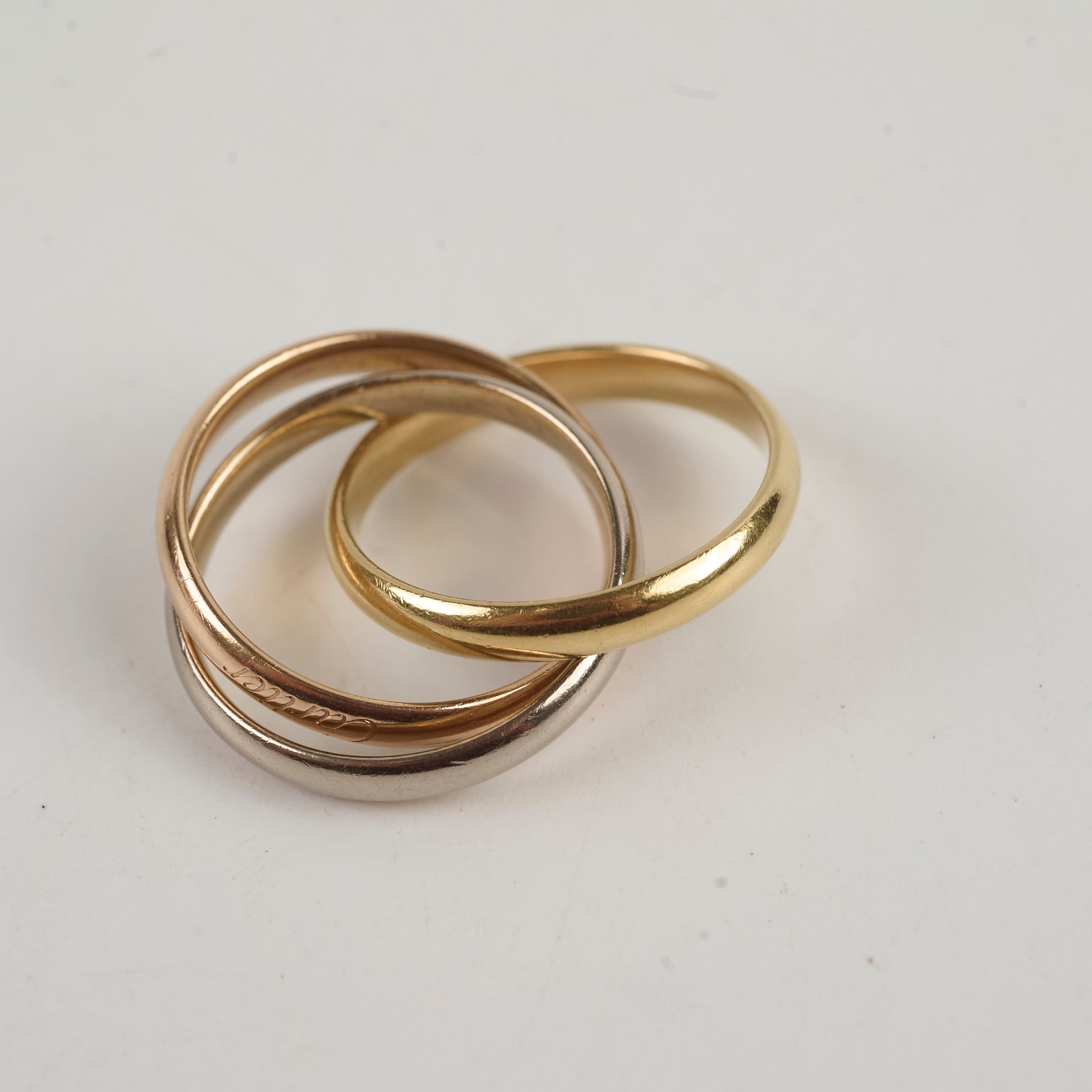 Cartier Trinity Ring Classic 18K Gold Tri-Color Band Size 55 - Perfect for Engagements, Anniversaries & Luxury Gifting