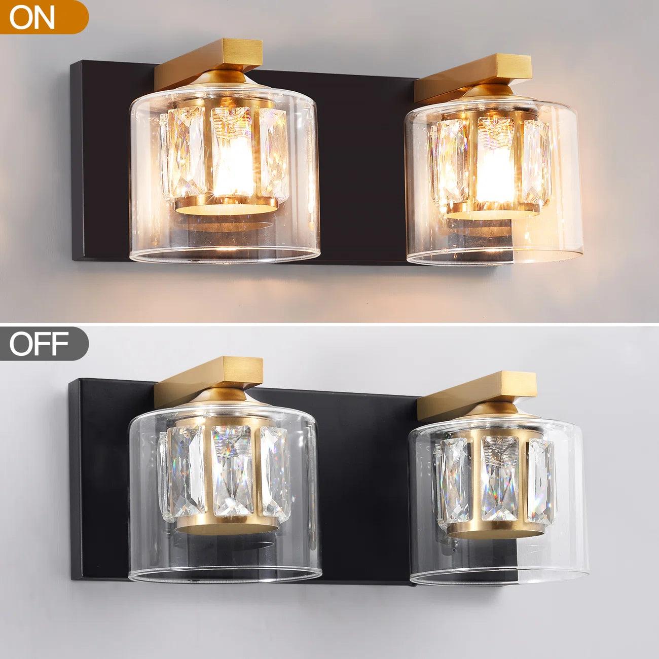 Kolt Chrome Modern 2-Light Bathroom Vanity Light Fixture - Perfect for Bathroom Makeovers & Spa-Like Ambience