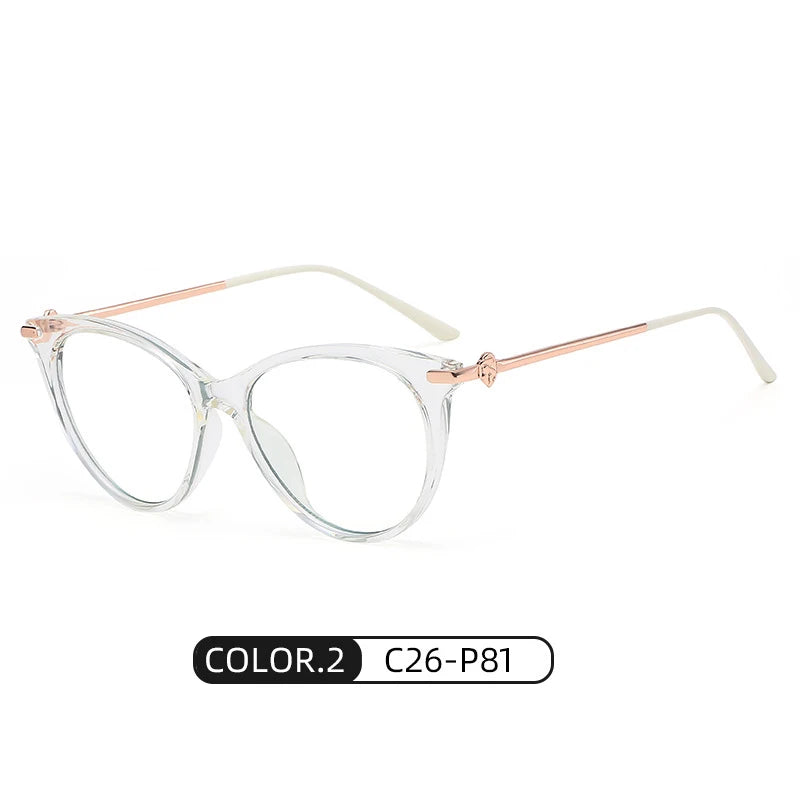 Bclear Women's Full Rim Cat Eye Acetate Alloy Eyeglasses WD810 - Stylish Reading Glasses for Work, Office & Everyday Fashion Accessory