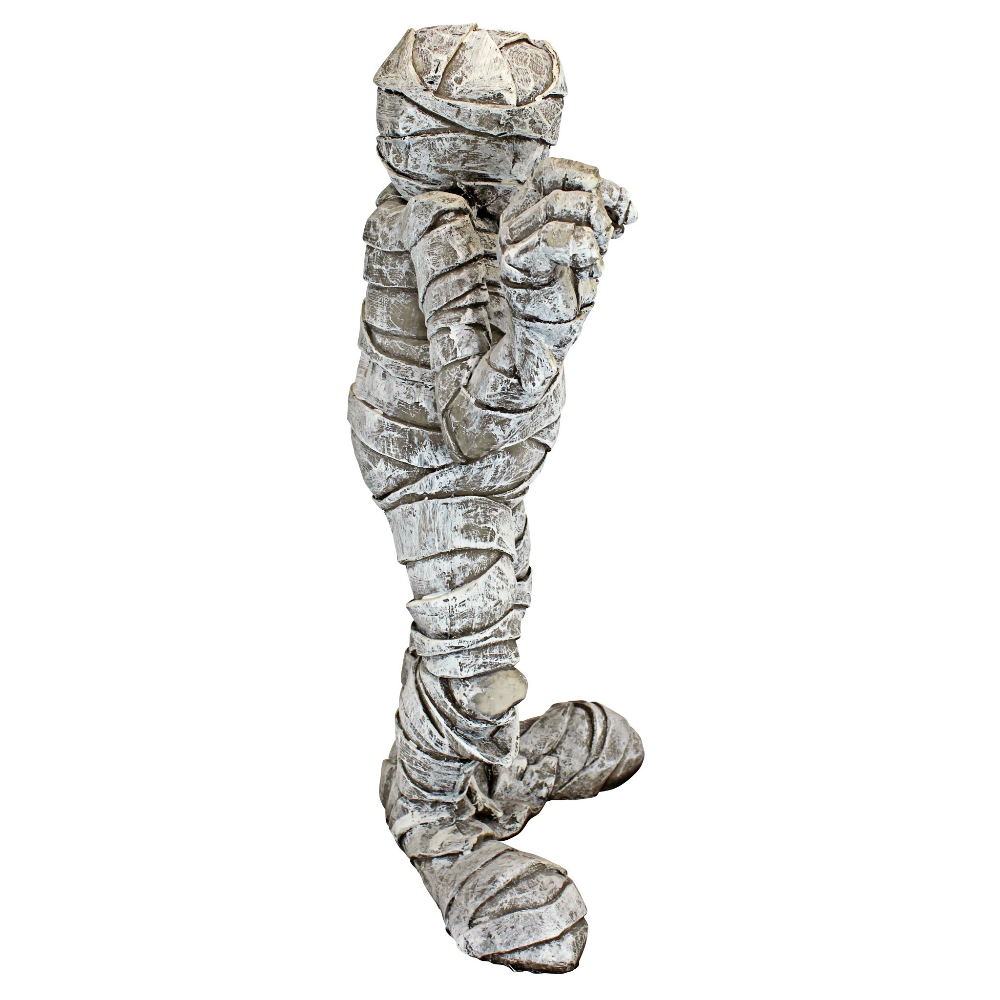 Design Toscano Wrapped Too Tight Garden Mummy Statue - Egyptian Decor for Outdoor & Indoor Use - Perfect for Halloween, Garden Decor, and Ancient-Themed Parties