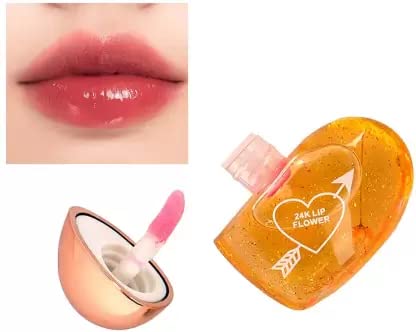 Heart-Shaped Lip Gloss - Hydrating & Shiny Tinted Lip Gloss for Women, Perfect for Date Night, Parties & Everyday Wear