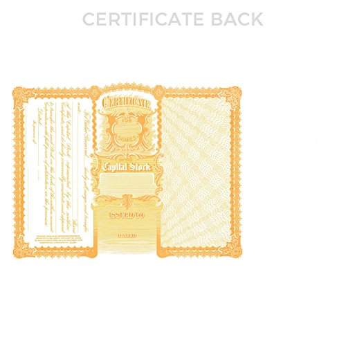 Goes 1 Corporate Stock Certificate - Pack of 100 | Official Business Documents for Company Records, Shareholder Meetings & Legal Compliance