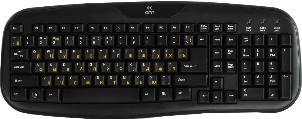 Russian Keyboard Stickers with Transparent Background & Yellow Letters - Durable Laptop Stickers for Typing, Learning, and Multilingual Communication