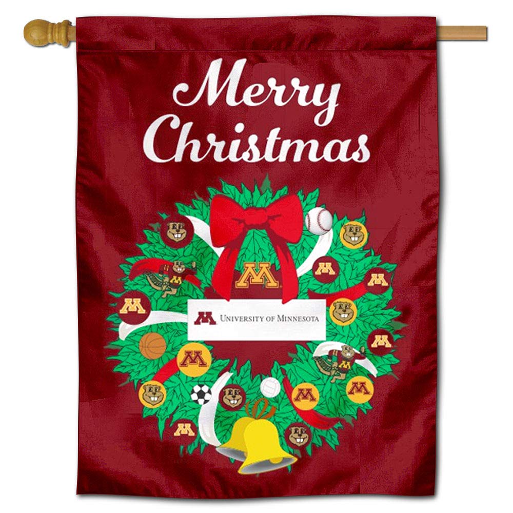 Minnesota Gophers Happy Holidays Christmas Banner Flag - Perfect for Home Decor, Party Supplies, and Festive Celebrations