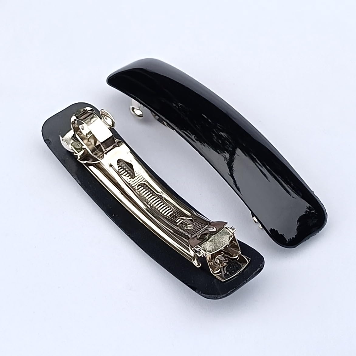 Stylish Black Plain Hair Clips for Women and Girls - 3-Pack Barrettes for Everyday Use, School, Work, and Special Occasions
