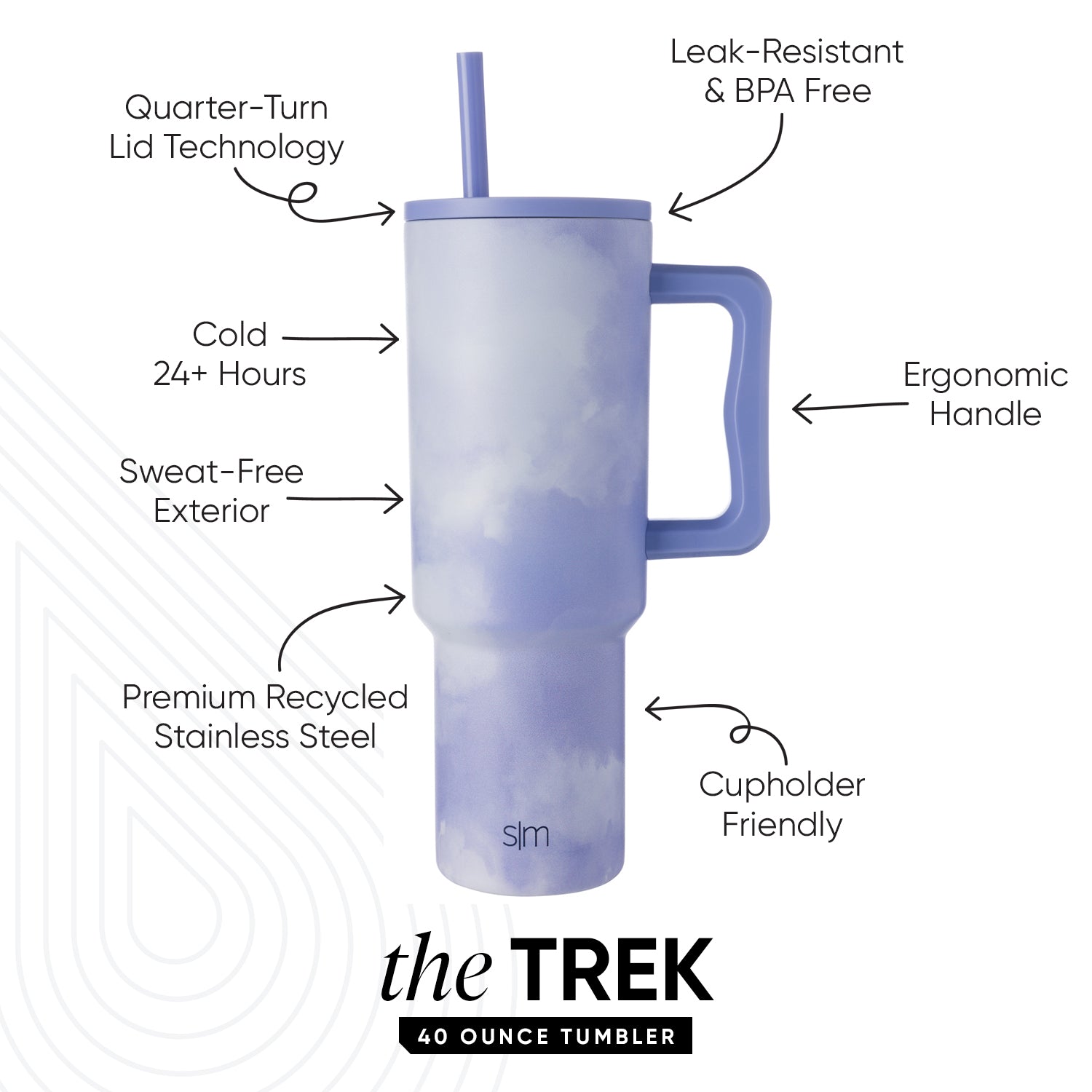 Premium Trek Tumbler 2024 - 20oz Insulated Stainless Steel Water Bottle with Leakproof Lid, Double Wall Vacuum for Hot & Cold Drinks - Perfect for Hiking, Camping, Gym & Outdoor Adventures