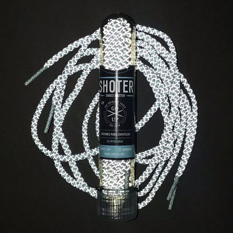 Reflective White Shoelaces for Running & Sports - High Visibility Safety Shoe Laces for Jogging, Walking & Night Activities