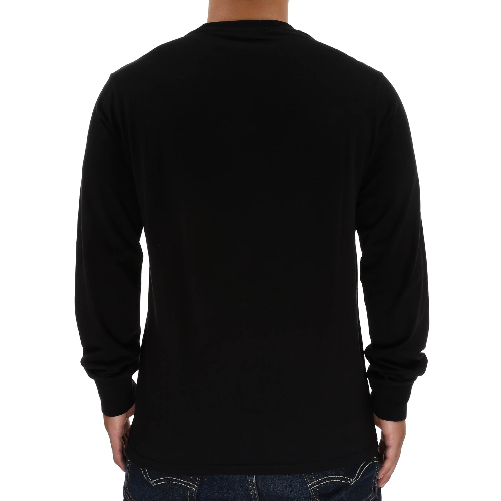 Brixton Calles Long Sleeve Premium T-Shirt for Men - Soft Cotton Comfort Fit - Black - Perfect for Casual Wear & Street Style