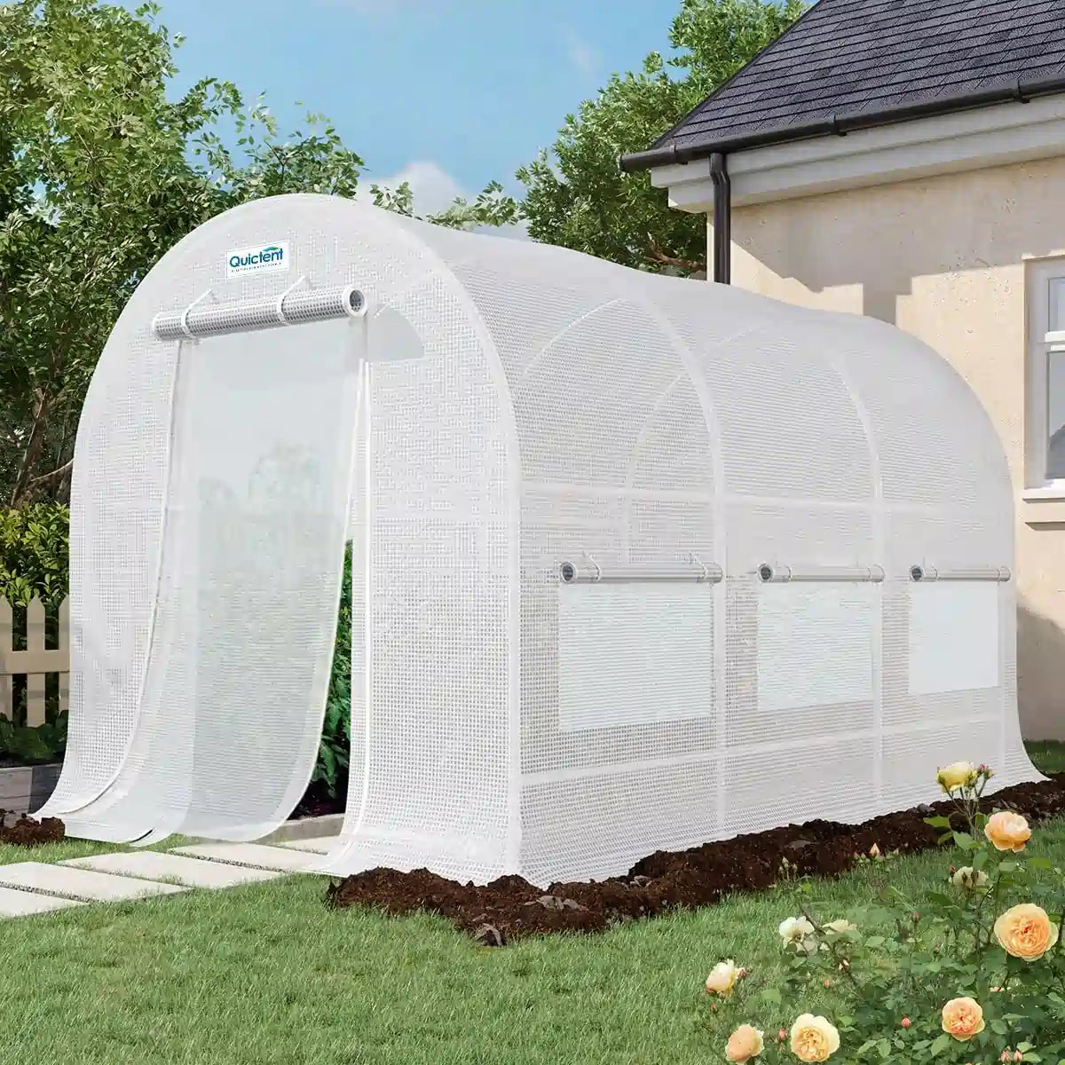 12' x 7' x 7' Walk-in Tunnel Greenhouse for Gardening, Plant Protection & Year-Round Growing - Perfect for Backyards, Small Farms & Urban Gardening