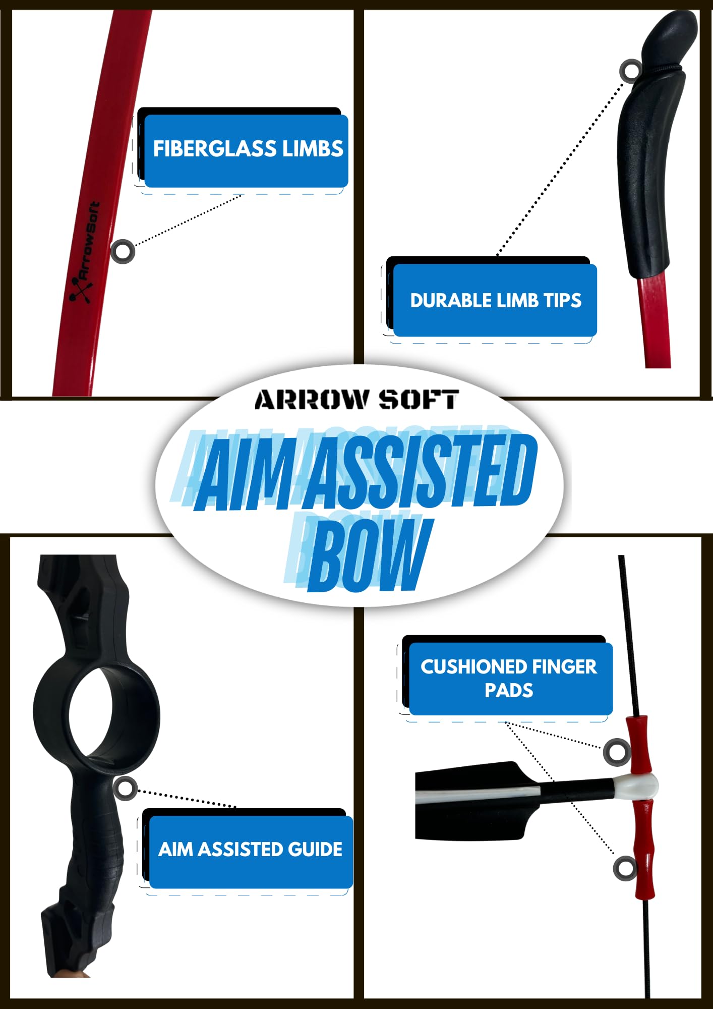 Safe & Fun Archery Game Set for Kids & Adults - Double Target Youth Bow Set - Perfect for Backyard Games, Outdoor Activities & Family Bonding