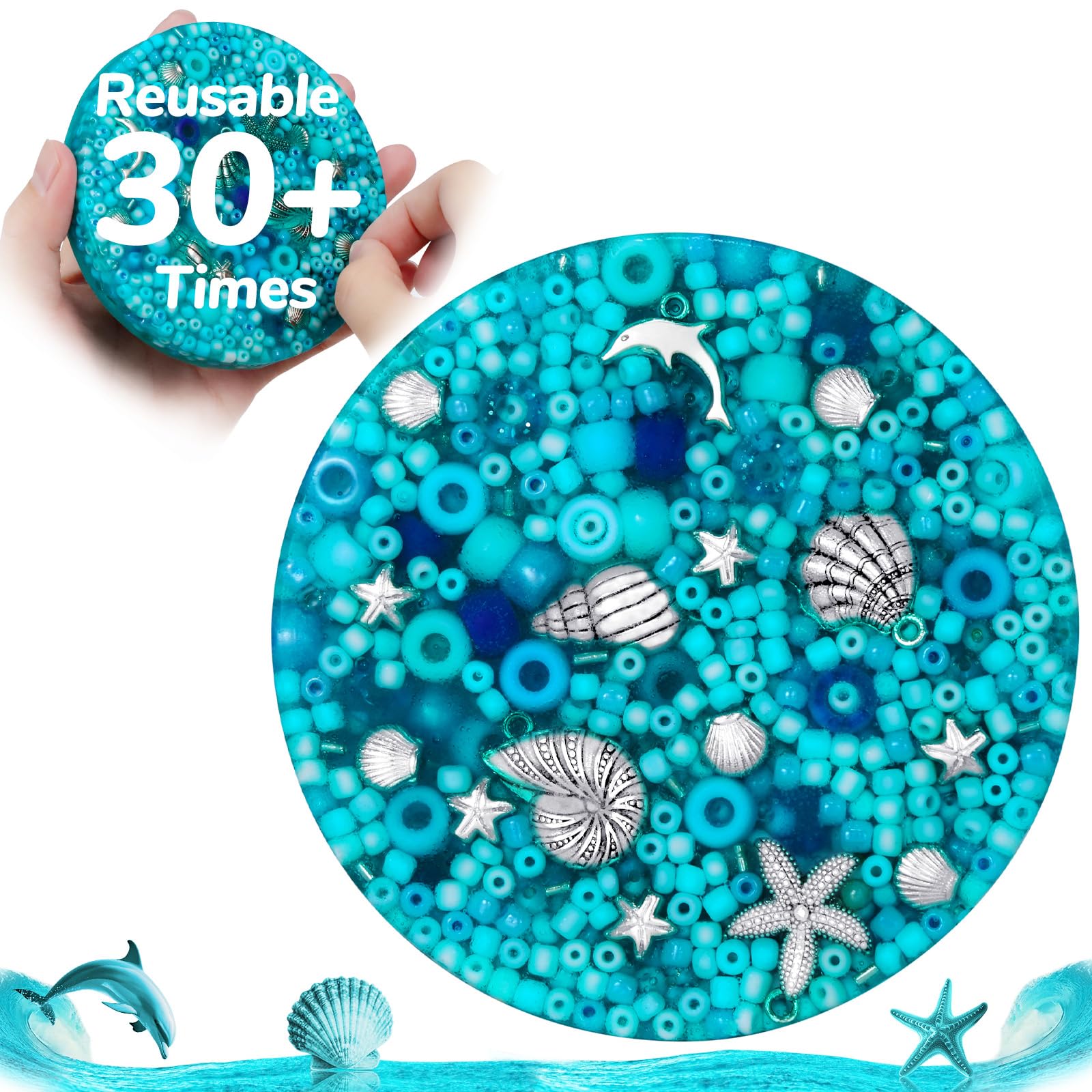 Reusable Fidget Pad for Anxiety Relief - 30+ Uses, Dermatillomania & Stress Relief Toy for Adults | Skin Picking Sensory Fidget Toy, Big Pick Party Gift | Perfect for Office, Travel & ADHD Focus