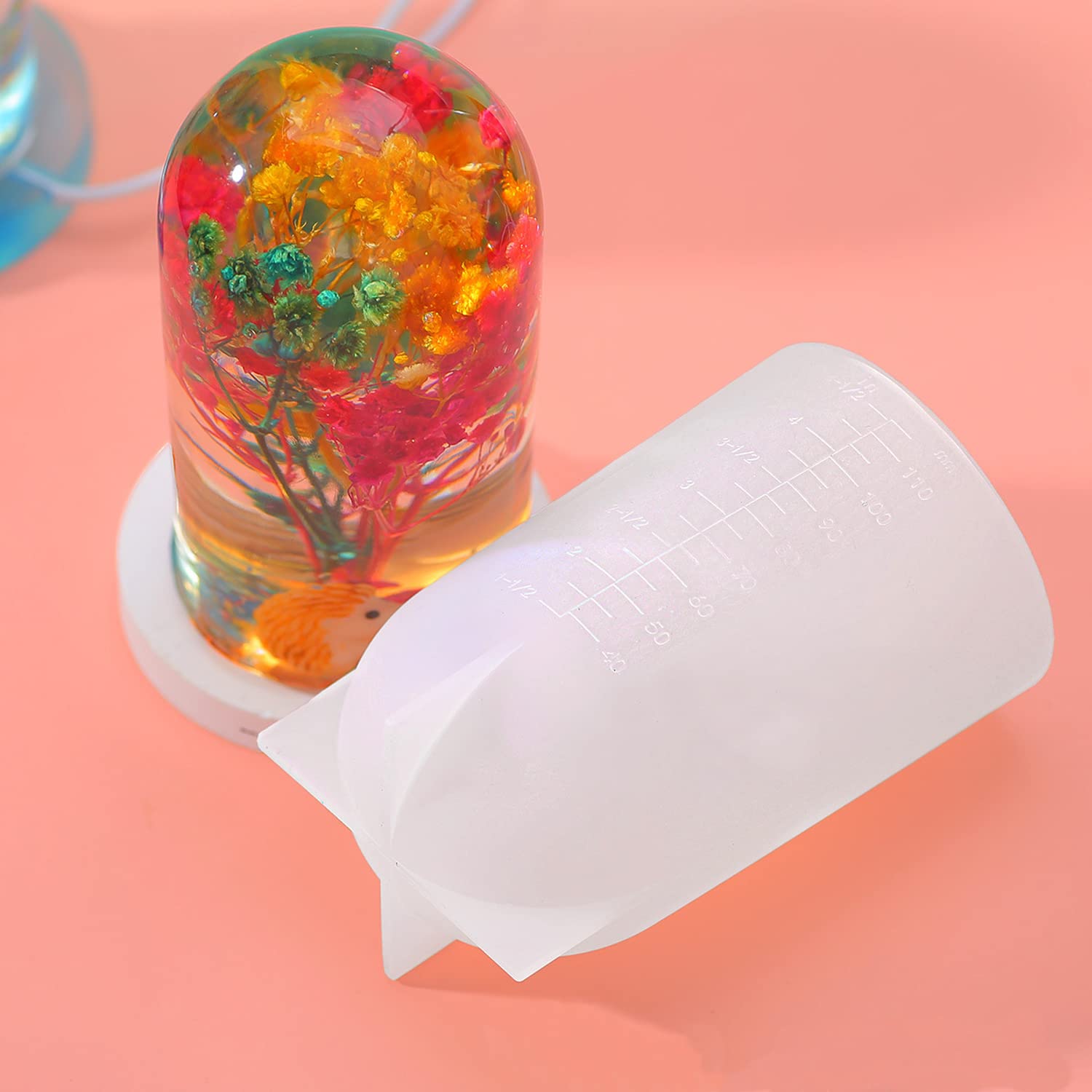 DIY Resin Silicone Molds for Cylinder Lights - USB Powered Stand for Table Lamps, Candles & Home Decor | Perfect for Crafting, Gifts & Desktop Ornaments
