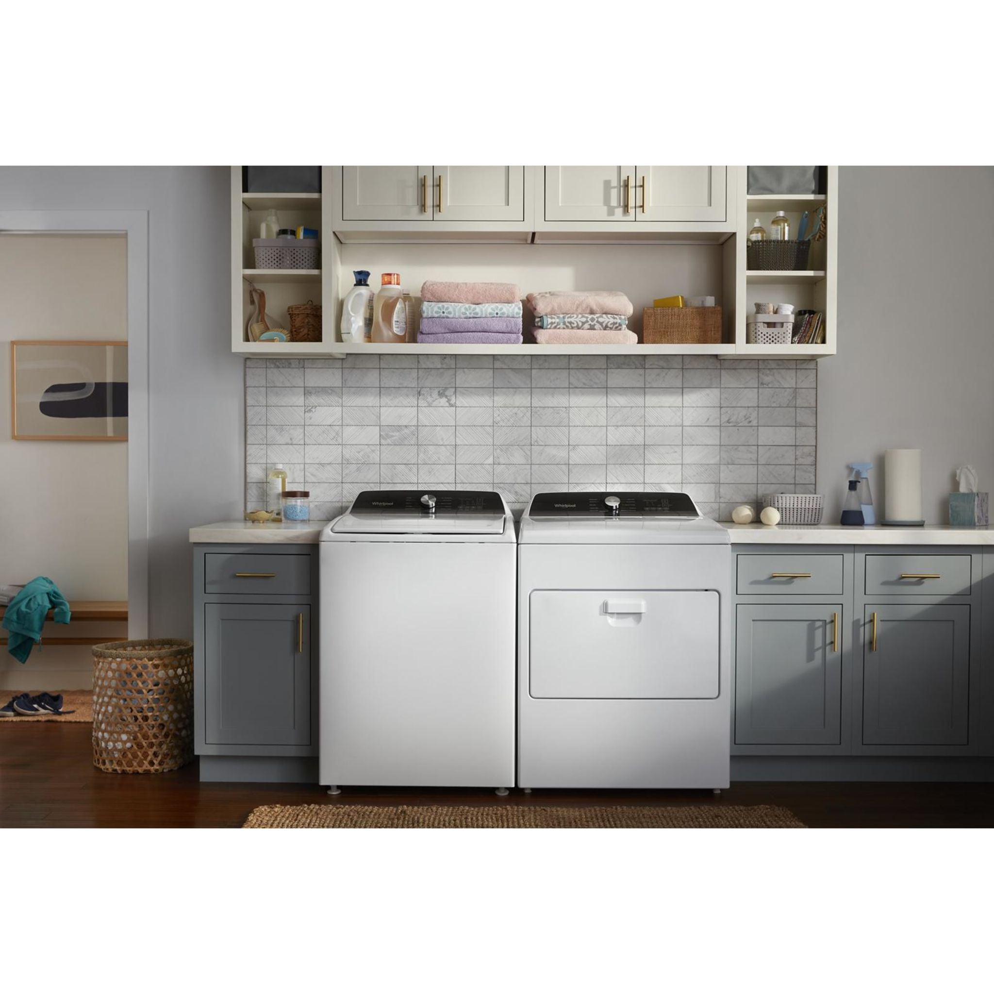 Whirlpool WGD5010LW 7.0 Cu. Ft. White Gas Dryer - Large Capacity, Energy Efficient for Home Laundry Room