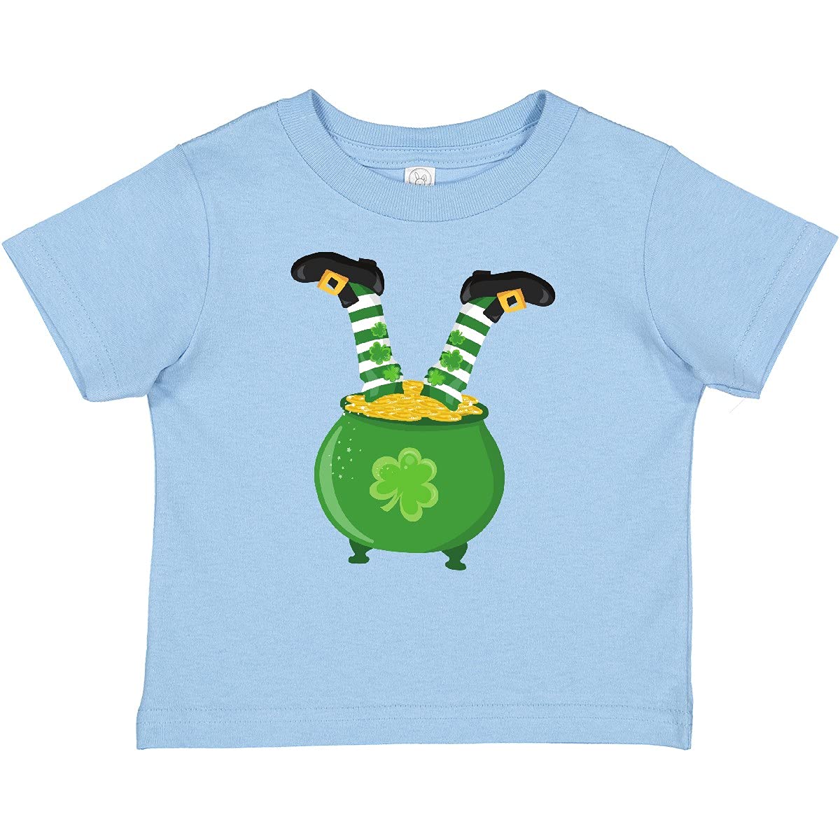 St. Patrick's Day Pot of Gold & Leprechaun Legs Baby T-Shirt | Cute Irish-Themed Outfit for Infants & Toddlers | Perfect for St. Paddy's Day Celebrations & Photo Shoots