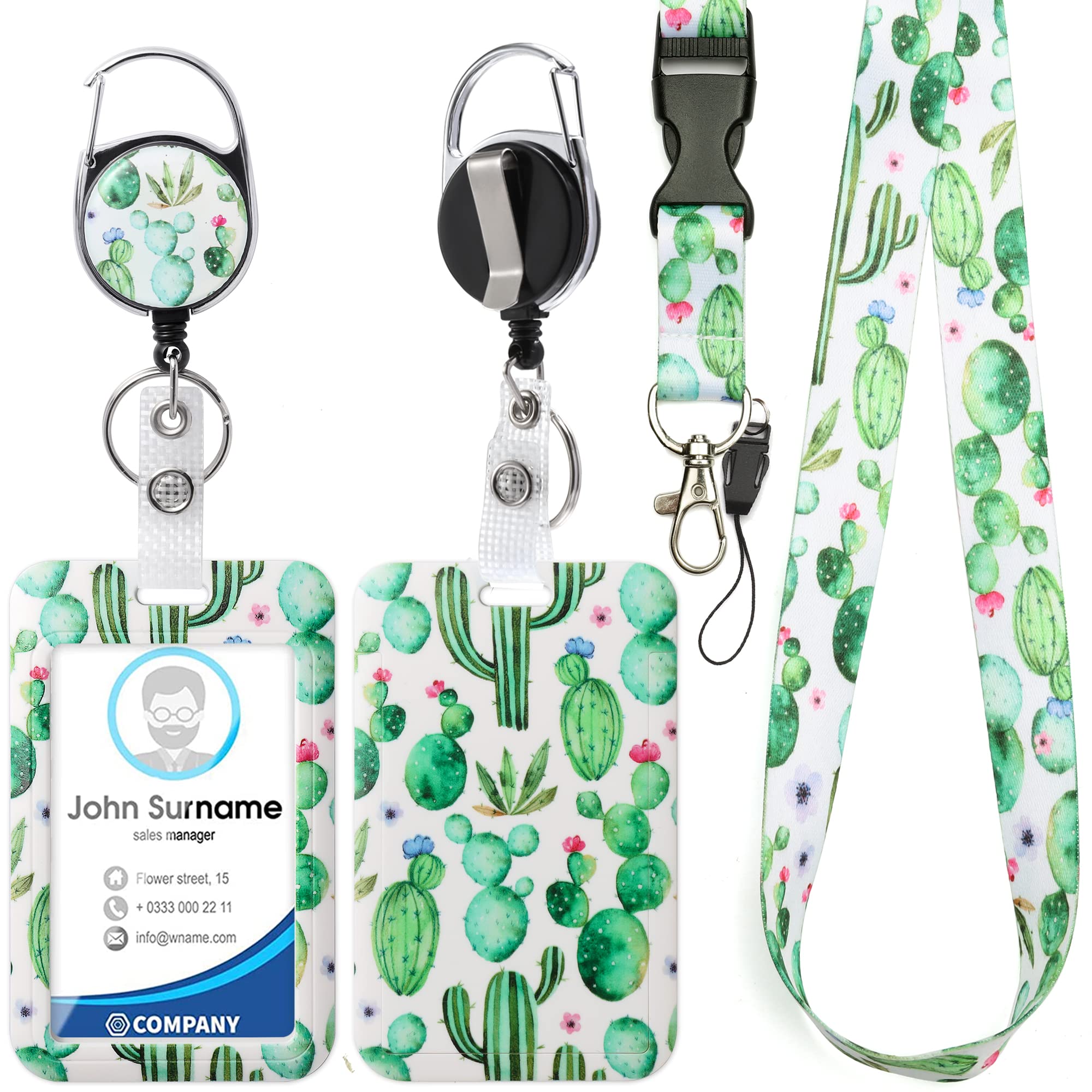 Funny Retractable ID Badge Holder with Lanyard - for Office, School & Work Accessories