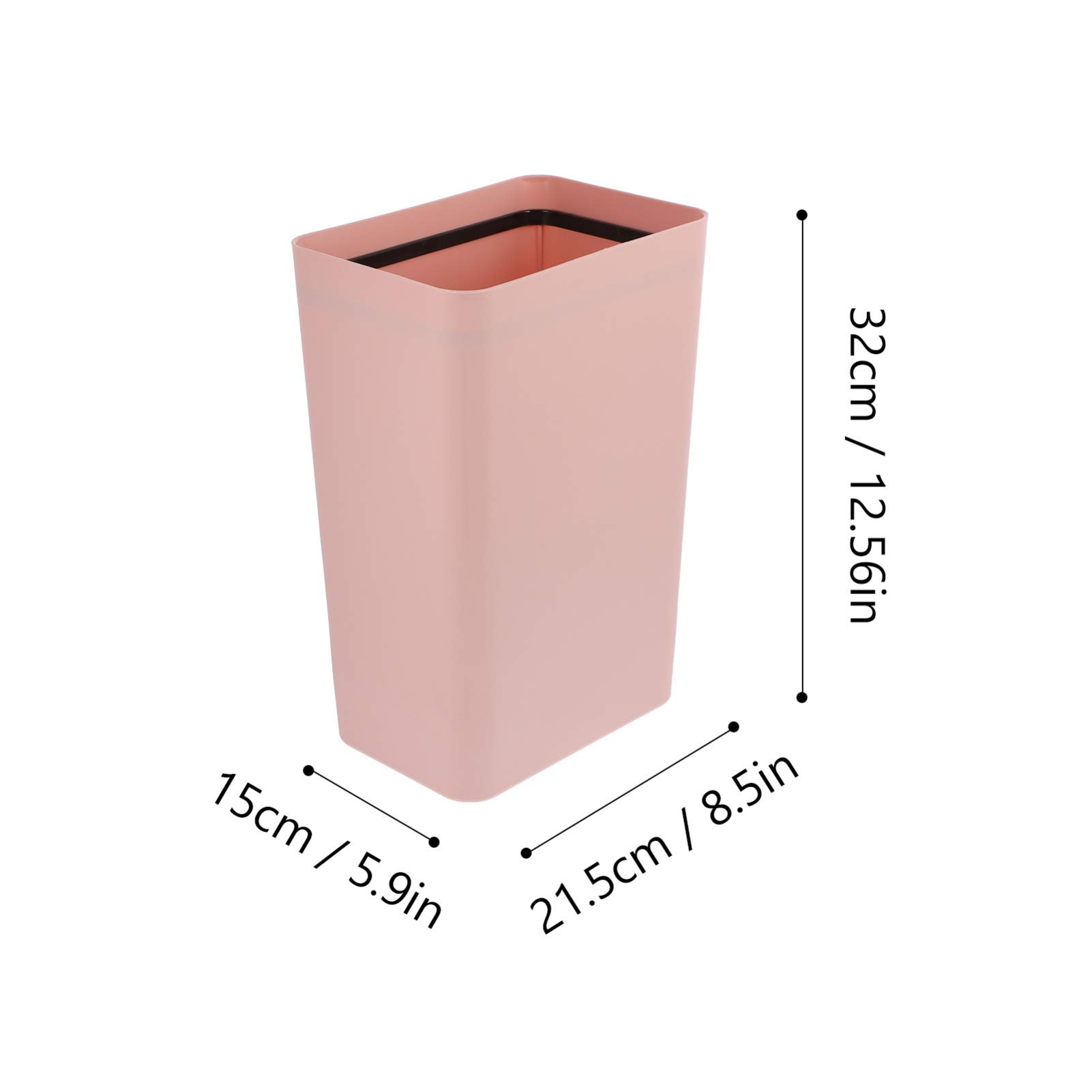 BESPORTBLE 1-Piece Open Plastic Trash Can - Small Waste Basket for Bedroom, Bathroom, Office & Kitchen - Durable Dustbin & Garbage Container for Home Use