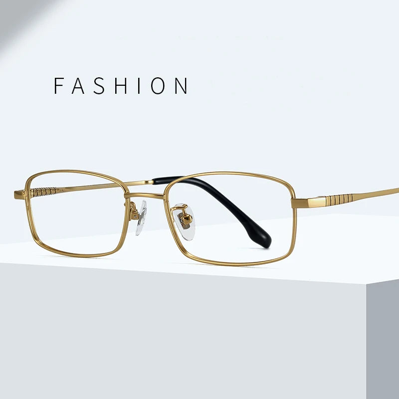 Bclear Unisex Full Rim Square Small Titanium Eyeglasses 86693 - Lightweight & Durable Frame for Reading, Working & Daily Wear