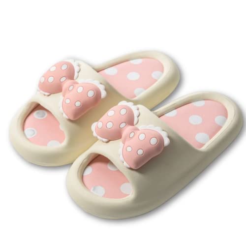 Polka Dot Bow-light Pink
