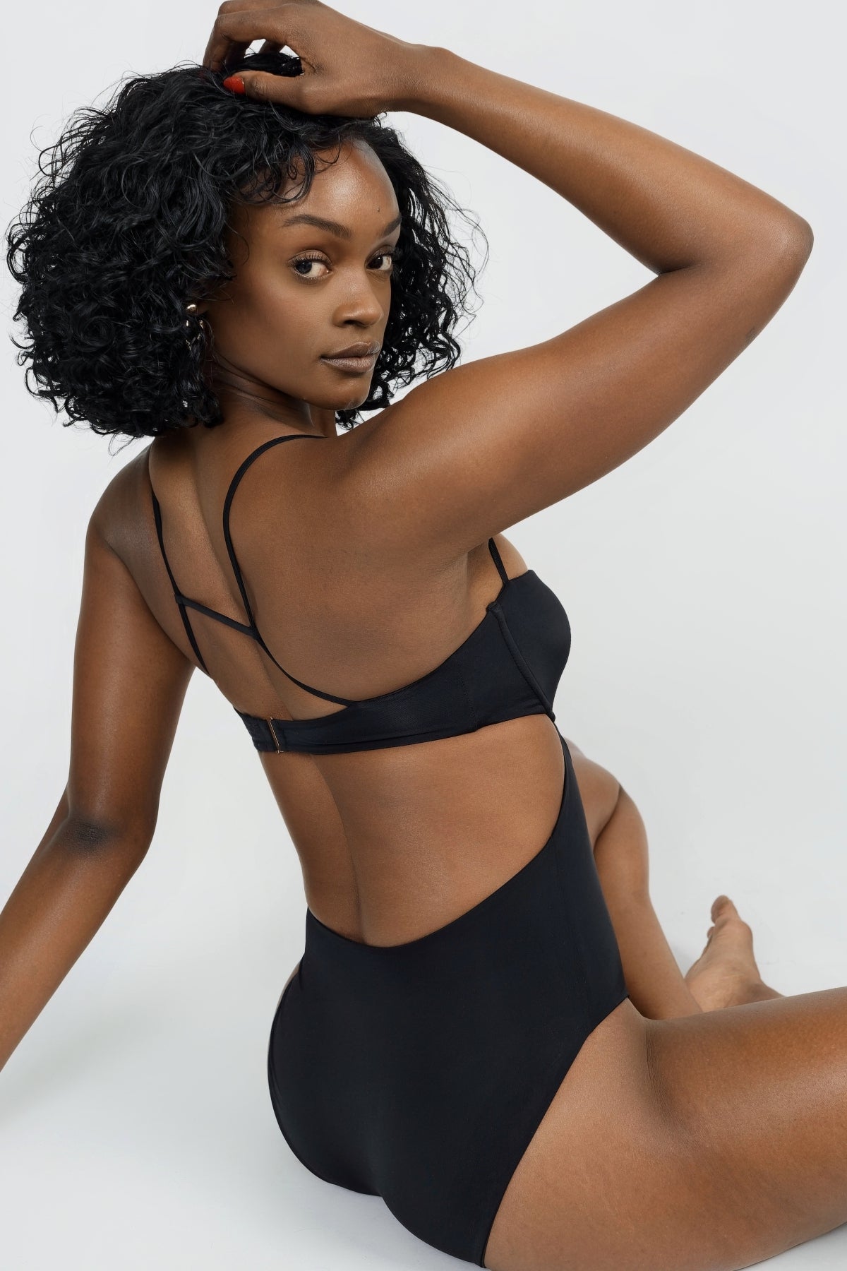 Malia One Piece Full Coverage Swimsuit - Black - Perfect for Beach, Pool, and Summer Vacations