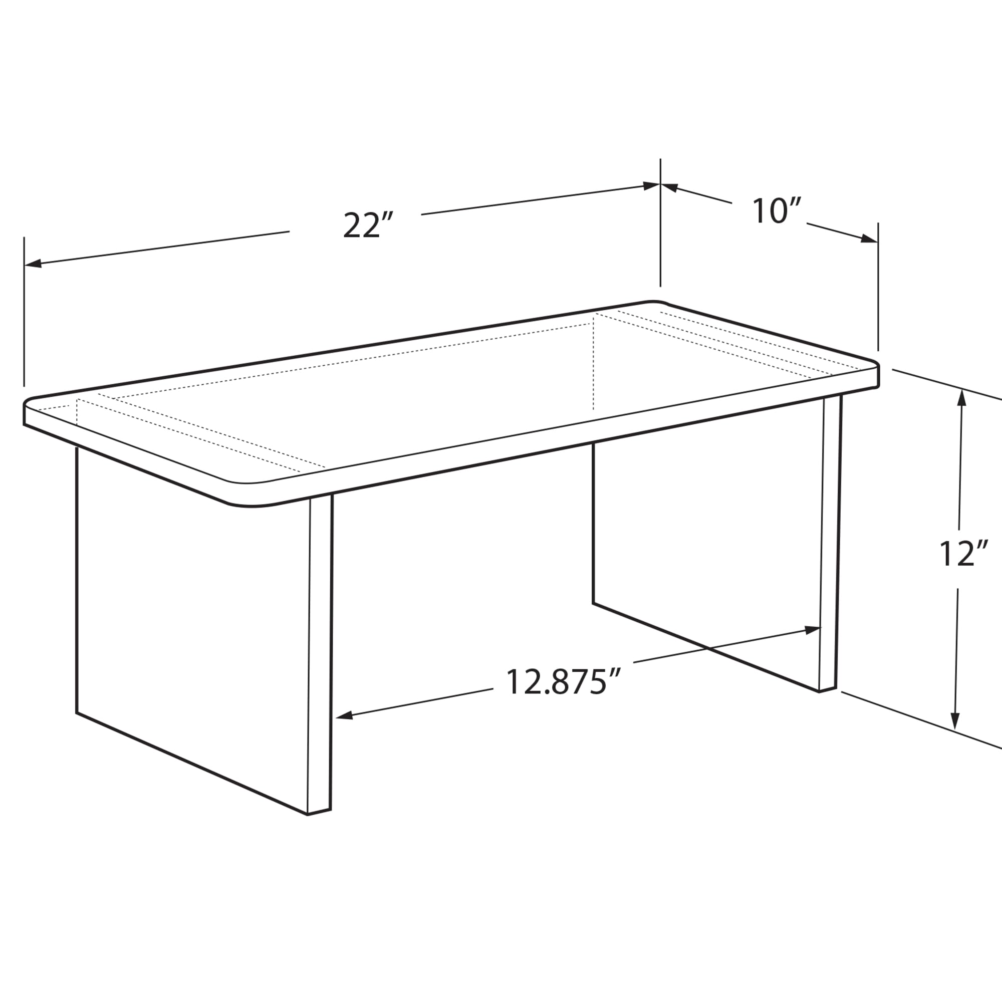Azar Displays 515382 Clear Acrylic Monitor Risers - 22