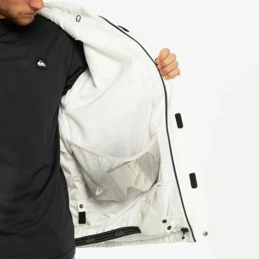 Quiksilver Snow Radicalo Blue & White Snowboard Jacket – Waterproof & Insulated for Winter Sports & Outdoor Adventures