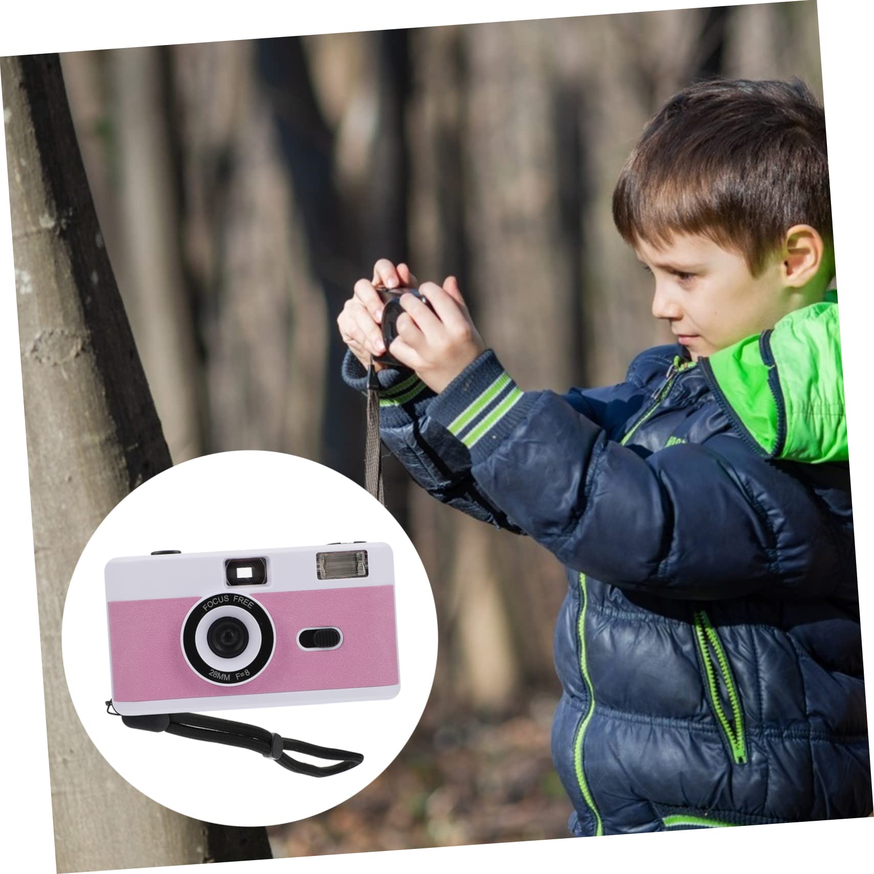 Gadpiparty 5-Pack Retro Film Cameras with Built-in Flash - Portable Vintage Plastic Film Camera Set, Mini Macaron White - Perfect for Travel, Parties & Creative Photography