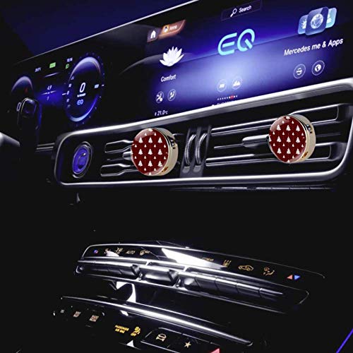 2PCS Golden Christmas Tree Car Essential Oil Diffuser - Zinc Alloy Air Freshener Clip with 4 Refill Pads for Car AC Vent, Home & Office Decor - Perfect Holiday Gift & Aromatherapy Solution