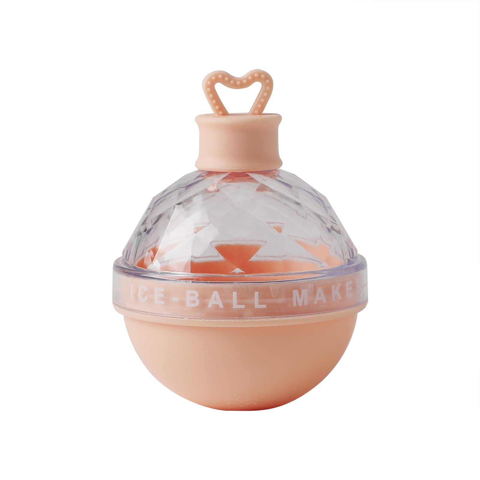 Creative Light Bulb Ice Molds - 2.5 Inch Sphere Ice Ball Maker, Silicone Round Ice Cube Mold with White Storage Box & Lid (Pink) - Perfect for Cocktails, Whiskey, and Summer Drinks