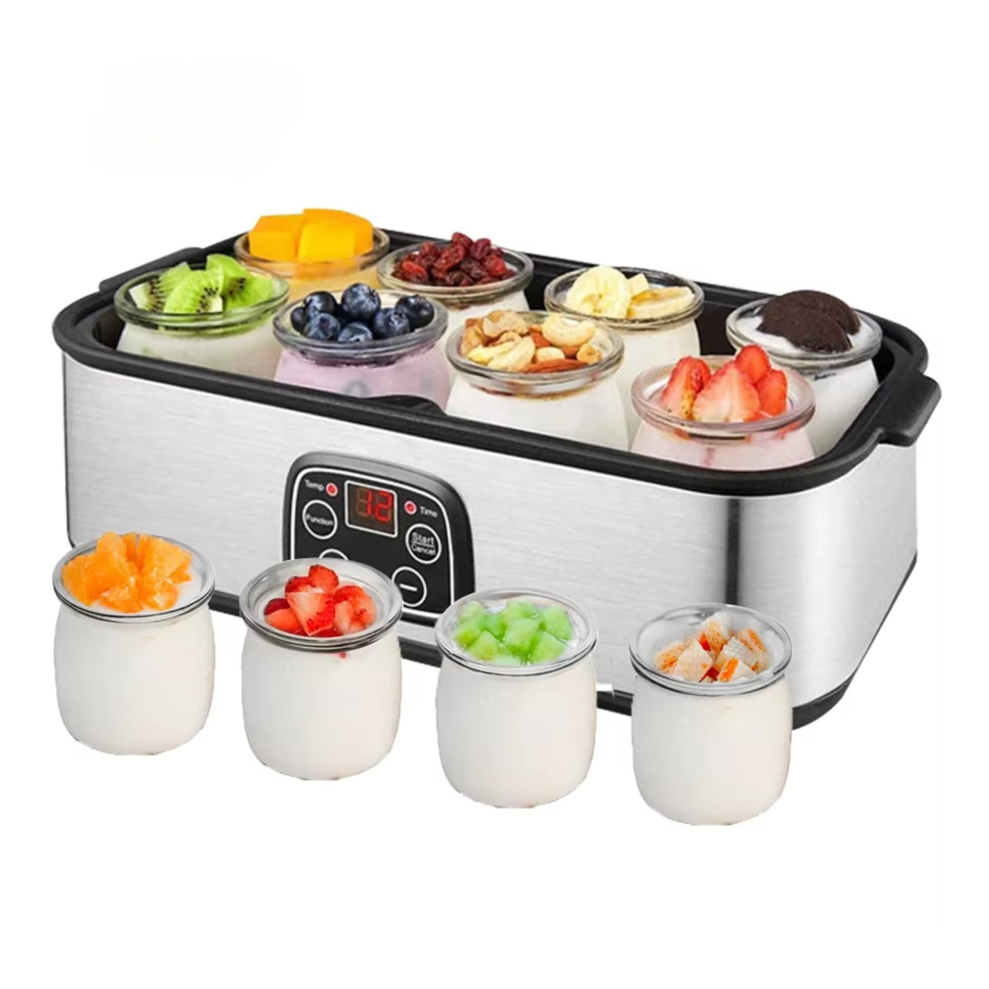 Probiotic Yogurt Maker with Adjustable Temperature Control - 1400ML Electric Yogurt Machine with 8 Lids for Homemade Yogurt, Kefir & Dairy-Free Alternatives | Perfect for Healthy Breakfast, Snacks & Gut Health Recipes