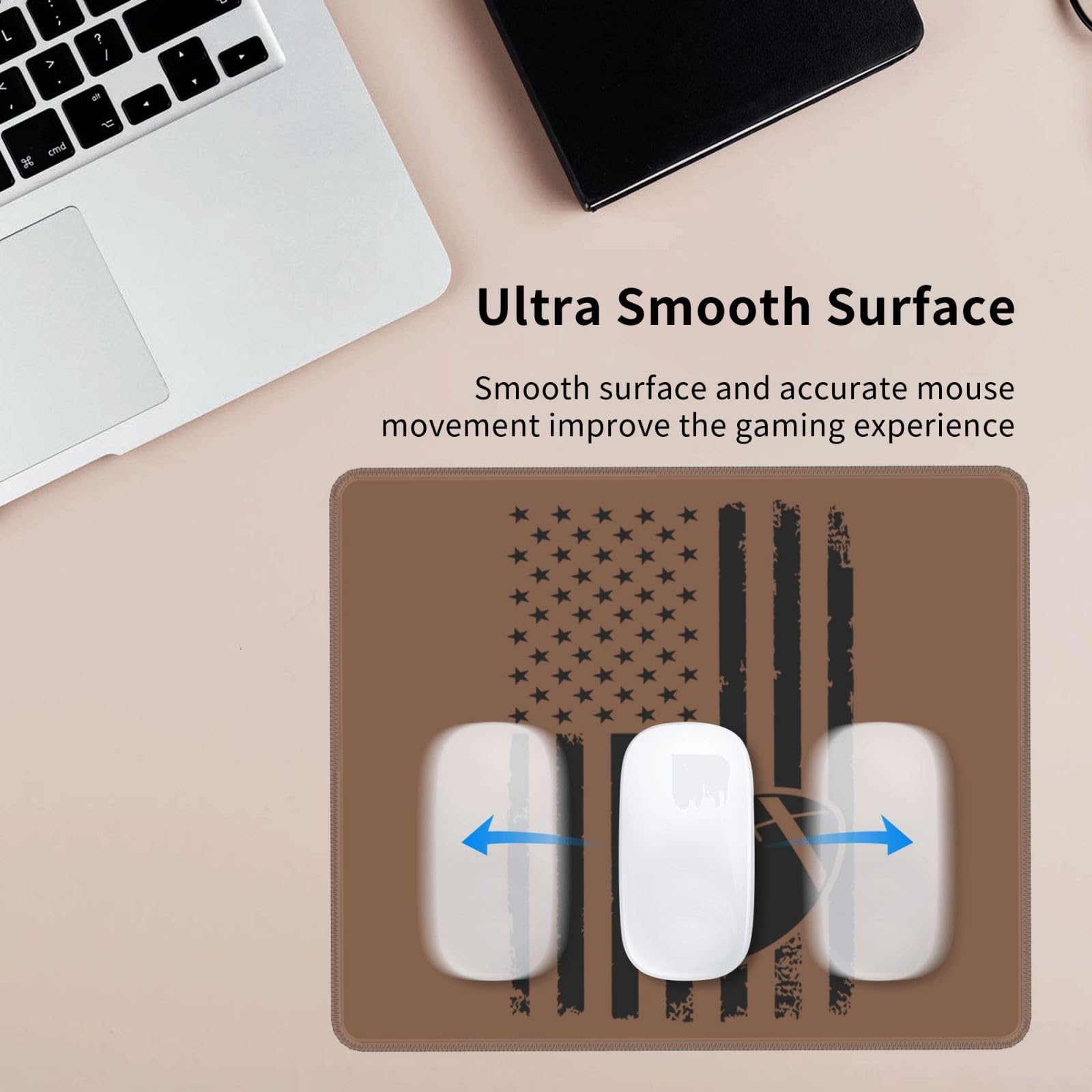 SIYTUAU USA Flag Football Mouse Pad - Waterproof, Non-Slip Rubber Gaming Mousepad (10x12 inches) for Laptop, Office & PC Gaming - Perfect for Sports Fans & Gamers