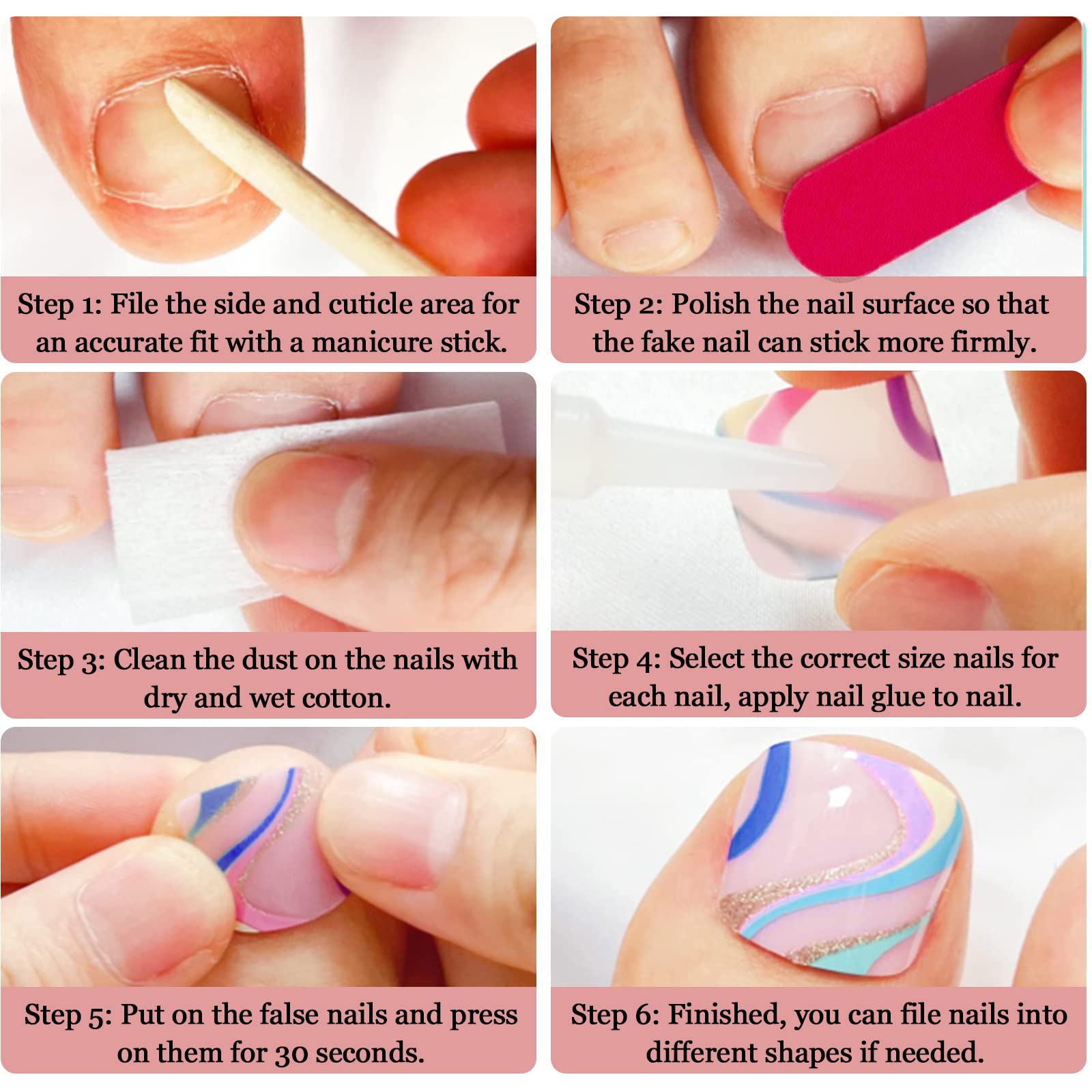 11 Pairs Glitter Press on Toenails - Easy Fake Nails for Women - Perfect for Parties, Weddings, Vacations & Everyday Wear