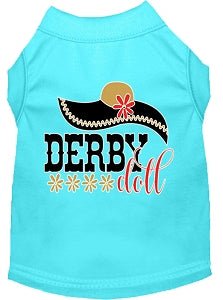 Derby Doll Screen Print Dog Shirt - Colorful Pet Apparel for Small & Medium Dogs - Perfect for Dog Shows, Pet Parties & Daily Walks